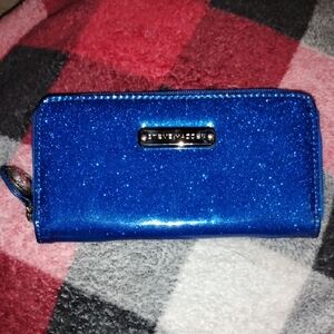 Steve Madden Sparkling Royal Blue Zip Wallet